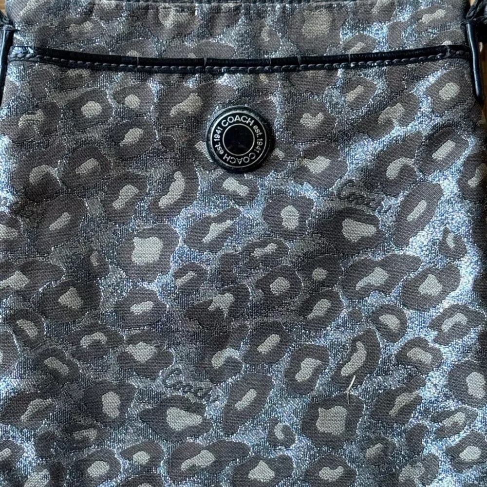 COACH Leopard Print Sparkle Crossbody Bag